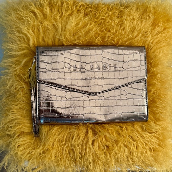 Ted Baker CROCEY Croc Envelope Pouch - Picture 1 of 4
